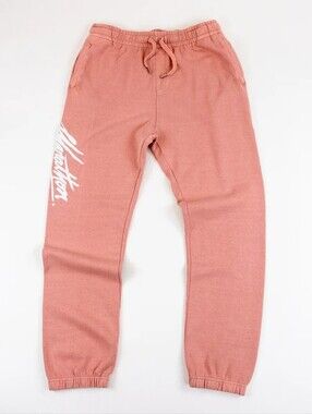 The Marathon Clothing Script Signature Joggers - Salmon/White